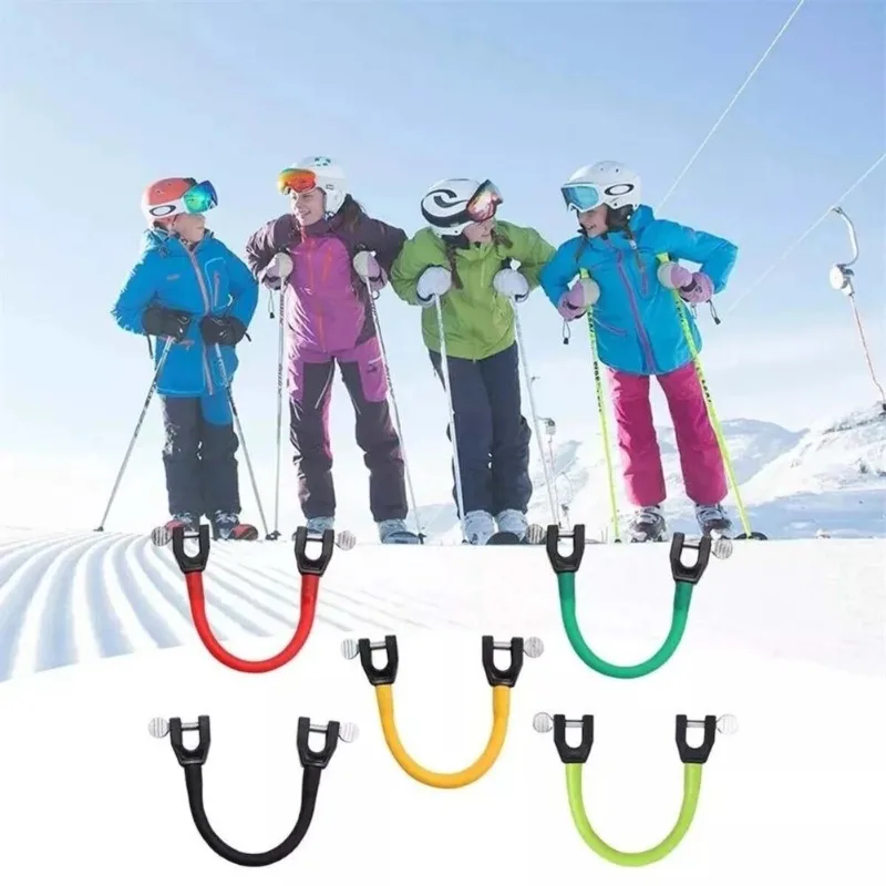 Connettore per punta da sci aiuto per cuneo da sci ausili per l\'allenamento dello sci connettore per punta da Snowboard esercizio all\'aperto sci