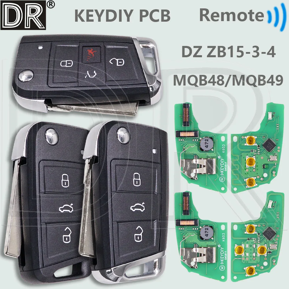 

DR KEYDIY DZ ZB15-3 Car Remote Key Or PCB For VW Volkswagen Tiguan Touran Golf Polo Skoda Octavia Superb Seat Leon Ibiza Ateca