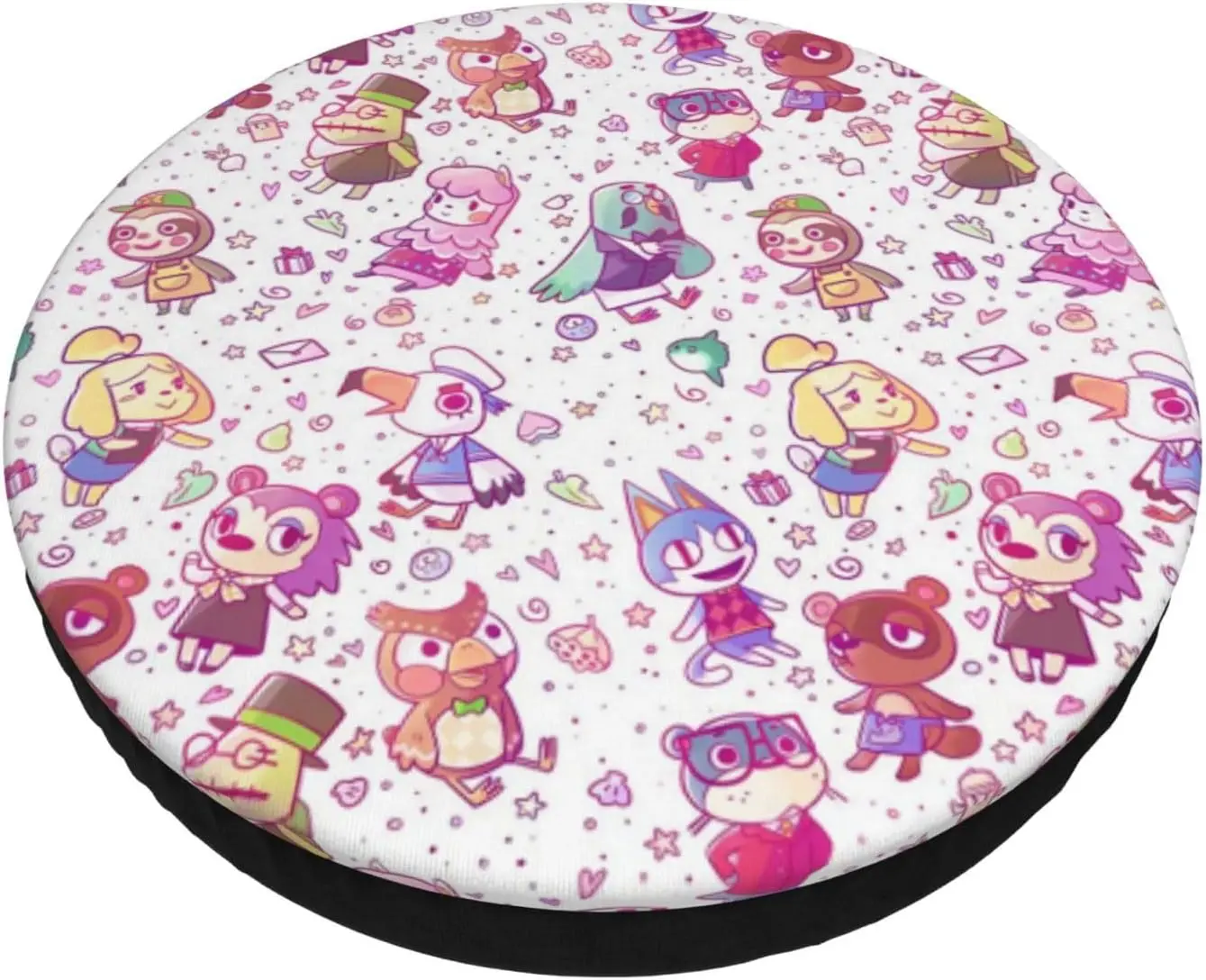 

Cartoon Animal Bar Stool Cover Round Seat Cushion With Elastic Washable And Non Slip Bottom For Barstool Padded Chair Dustproof
