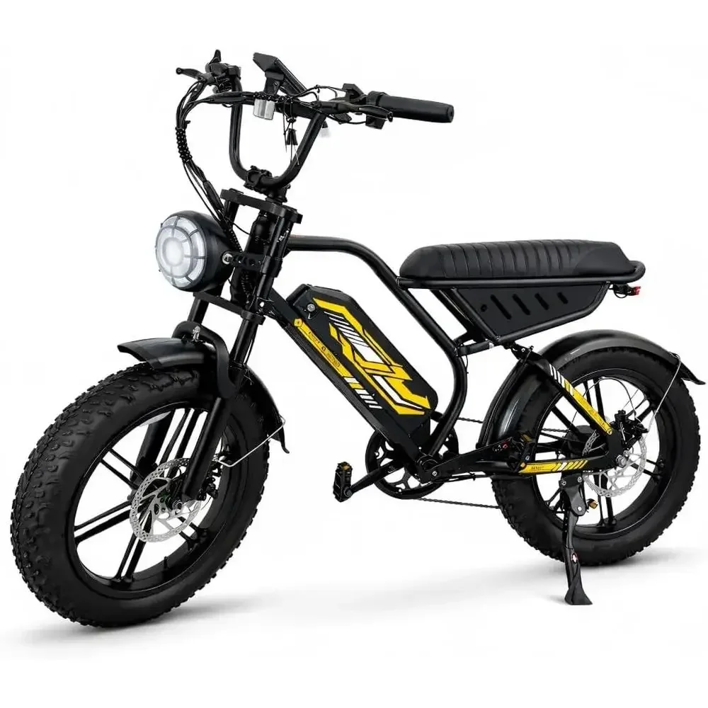 Adult 20x4.0 Tire Electric Bike, 1000W Peak Motor, NC & Password Lock, Comfortable Long Seat, 48V 18.2Ah Battery, Reaches 28 MPH