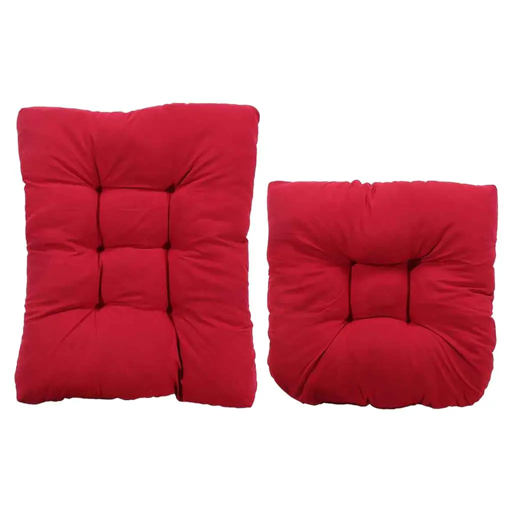 Rocking Cushion Premium Tufted Pads Non-Slip Backed Set of Upper and Lower with Ties, 21