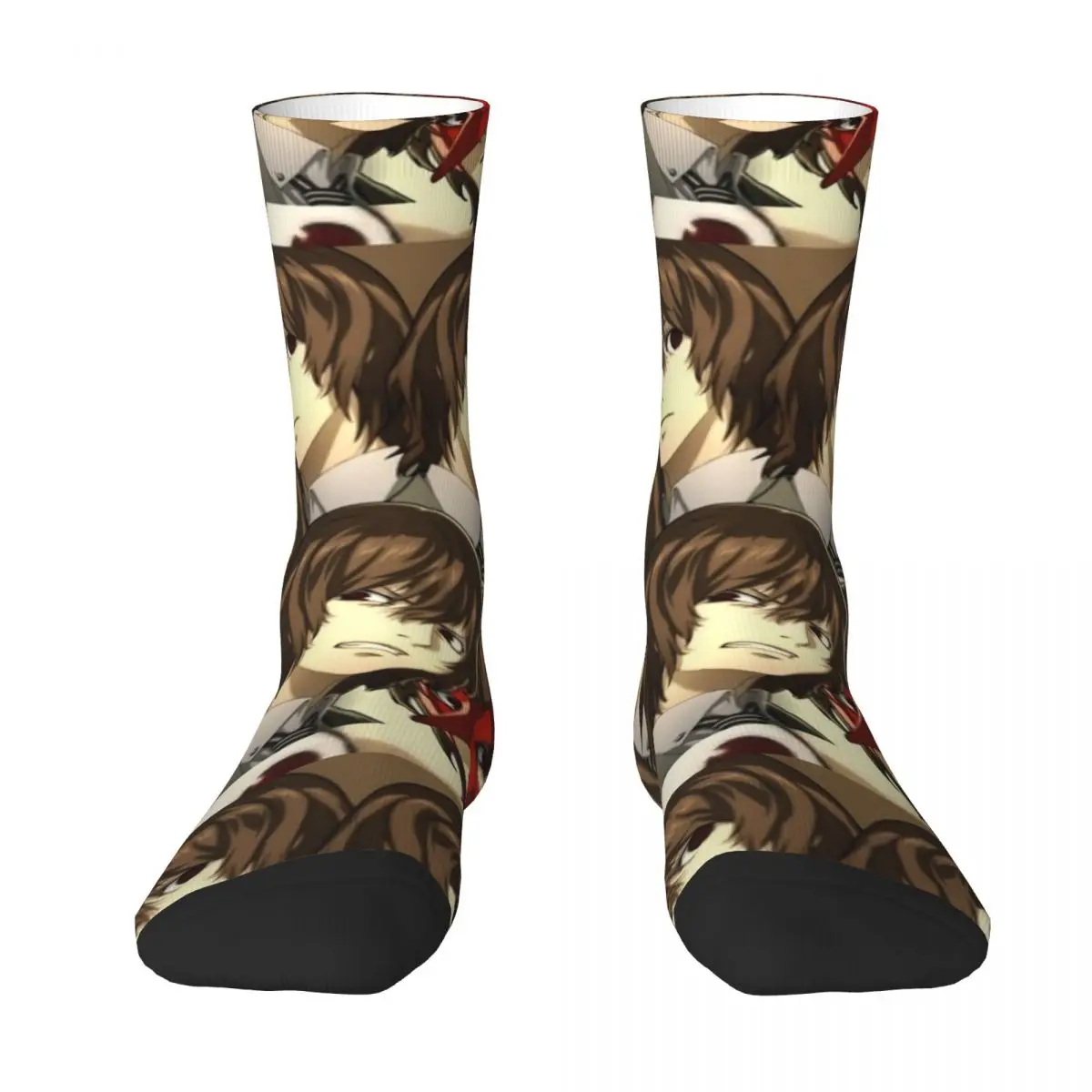 Viele Gesichter von Goro Akechi Socken Harajuku hochwertige Strümpfe die ganze Saison lang Socken Zubehör für Männer Frau Geschenke