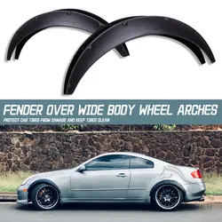 4Pcs 2 Size Universal Flexible Car Mudguards Mud Splash Guards Mud Flaps Fender Flares Extra Wide Body Wheel Arches