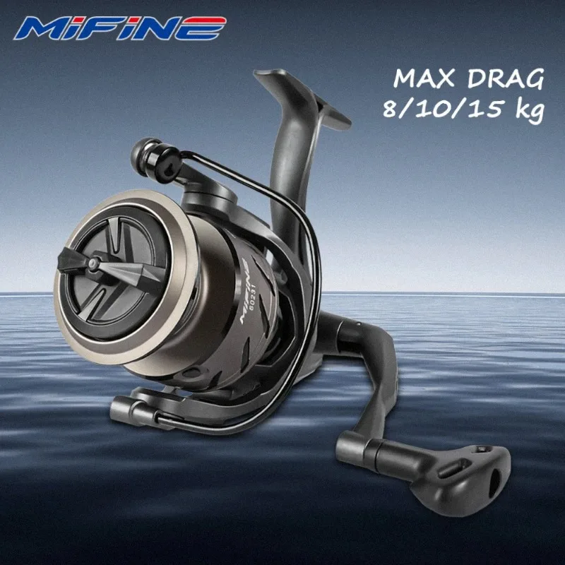 MIFINE ETEMITY SPINNING REEL Max Drag 15KG Gear Ratio 5.2:1 4+1BB for Trout Perch Carp Fishing Left Right Freshwater Saltwater