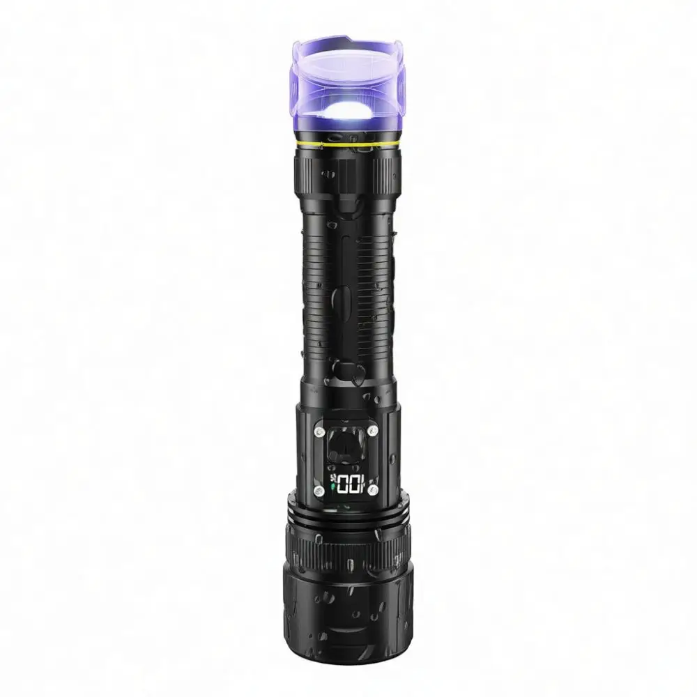 Powerful Led Flashlight For Dexu Portable Rechargeable Torchlight Outdoor Camping Emergency Lighting Tactical Search Lamp