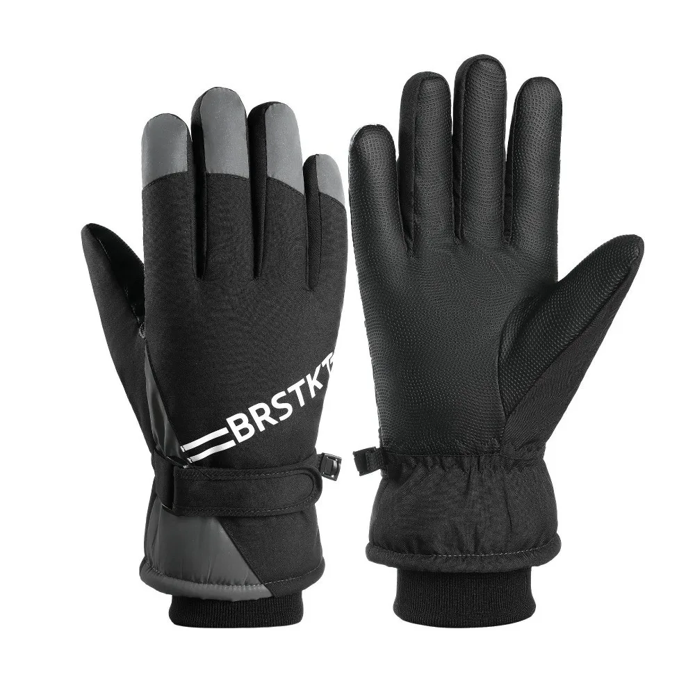 Warm Waterproof Ski Gloves Fleece Lined Windproof Winter Gloves Touch Screen Adjustable Cuff Snow Gloves Winter