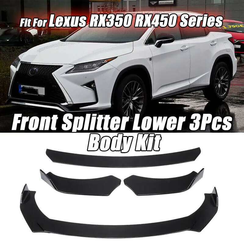 LAICY For Lexus RX 350 450 1999-2020 Car Front Bumper Lip Body Kit Spoiler Splitters Protector Cover Guard Deflector Lips