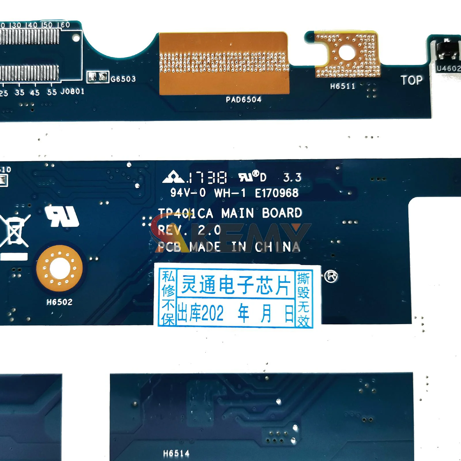 เมนบอร์ดแล็ปท็อป TP401CA สำหรับ ASUS VivoBook Flip TP401CAE TP401C TP401CA เมนบอร์ดโน้ตบุ๊ก พร้อม CPU i3 i5 i7 ผ่านการทดสอบ 100%  OK stk