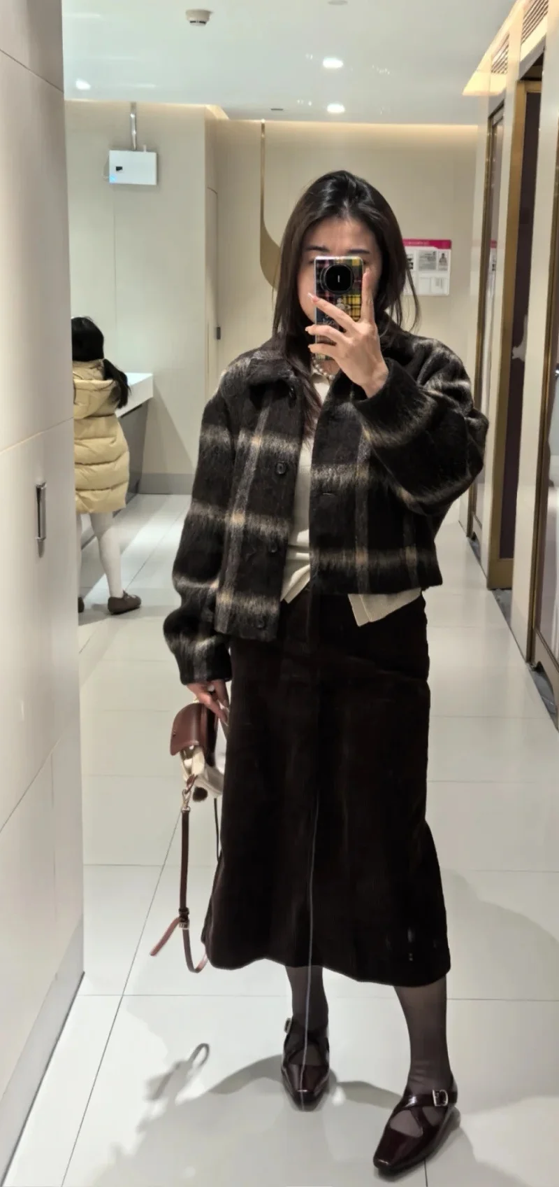 

Ladies' Jacket New Autumn Winter Woolen Plaid Single-Breasted Short Coat Women's Casual Fashion Top