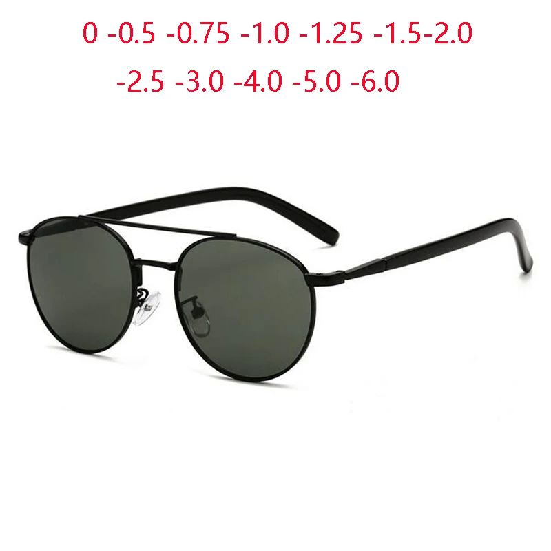 Double Beam Oval Minus Lens Nearsighted Sunglasses Polarized Shortsighted Diopter Miopia Occhiali Da Sole 0 -0.5 -0.75 To -6.0