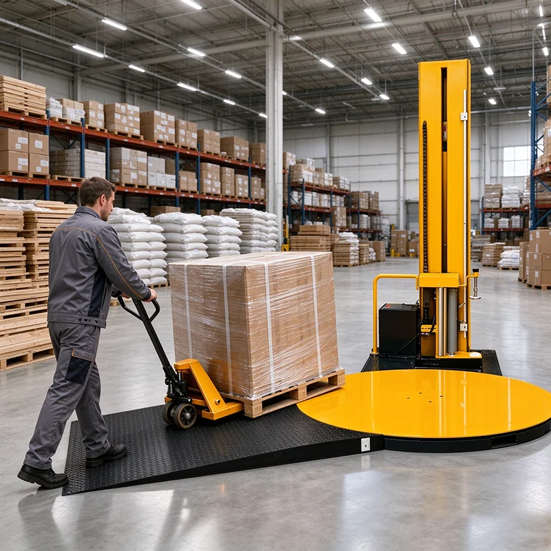Logistics Freight Pallet Wrapping Machine Heavy Duty Rotary Arm Pallet Stretch Wrapper for Irregular Load