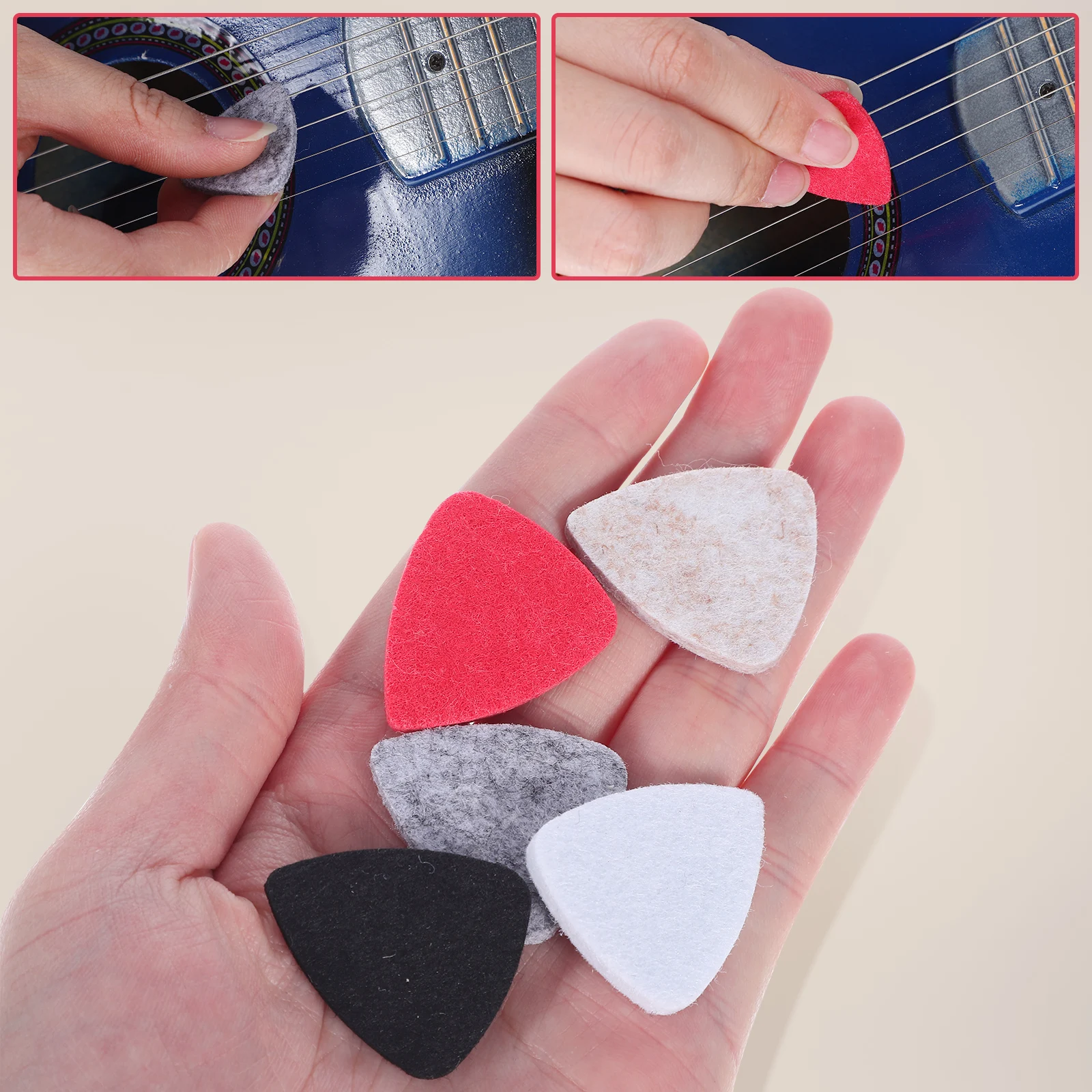15 قطعة يختار اللباد ل القيثارة الغيتار متعددة الألوان رقيقة لينة الغيتار يختار الحرفية Diy بها بنفسك ملحق الشعبية باس الكهربائية Plectrums