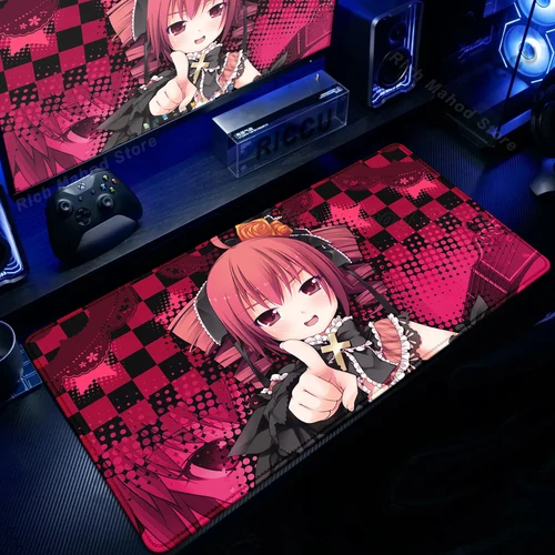Imagen 2 del producto Alfombrilla de ratón K-Kasane Teto de Chica de Anime, alfombrilla grande para ratón para juegos, LockEdge, alfombrilla para teclado de ordenador, escritorio, armario de PC, alfombrillas XXL