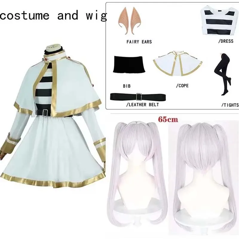 Homchee Trends COS Dames Cosplay Kostuum Jurk met Oren Kousen voor Anime Comic Con Outfits