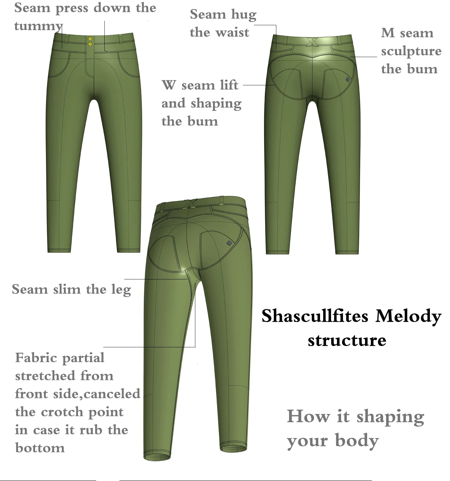 Shascullfites Melody Grey High Waist Zipper Fly Jeans Jeggings Butt Lift Jeans High Waist Stretch Jeans Blau Schwarz Grau Denim – Detail 36