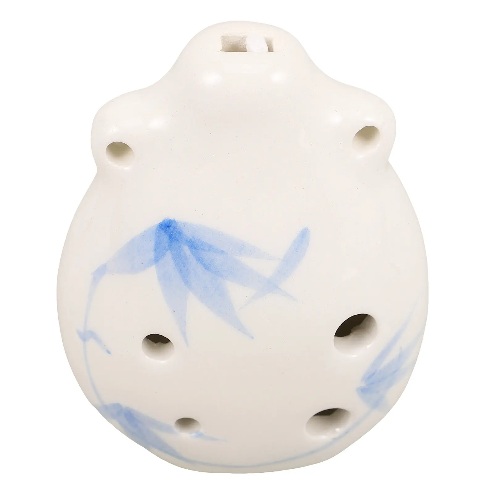 Ocarina Musical de Cerámica, Flauta de 6 Orificios, 2.7x1.9x0.9 Pulgadas, Diseño de Dibujos Animados, Agarre Cómodo para Adultos, Instrumento de Viento para Aprender