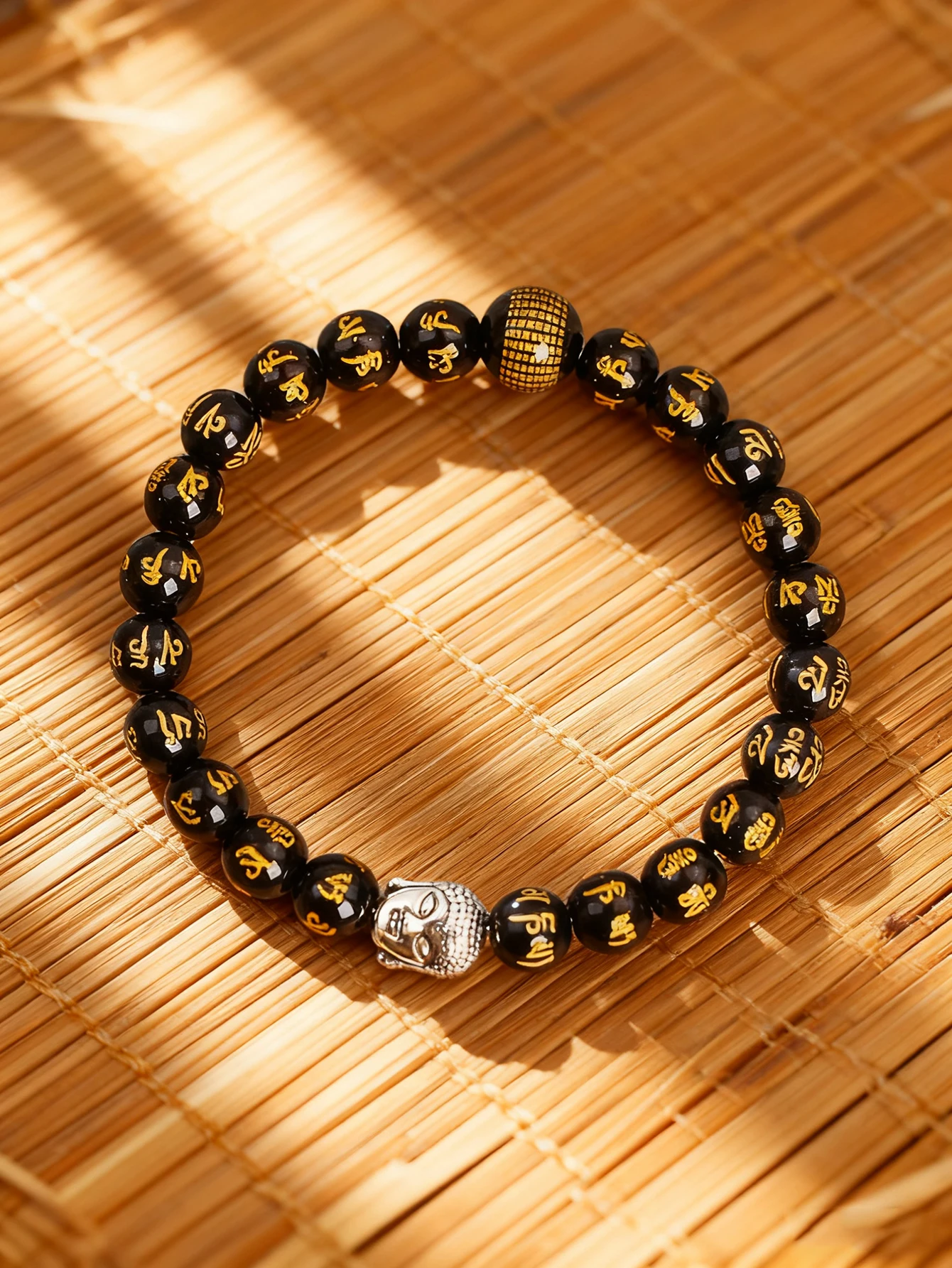 8 مللي متر العقيق الخرز ستة كلمة حقيقية تعويذة سوار بوذا رئيس و Prajna Paramita القلب سوترا الخرز لحماية الطاقة مجوهرات الريكي