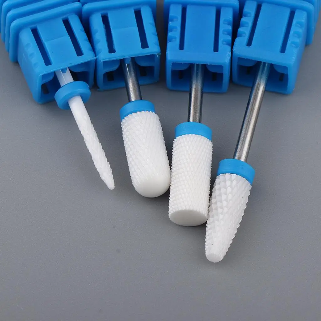 4PCS Ceramic Nail Drill Bit Professional Acrylic/Gel Removal Polishing Tools for