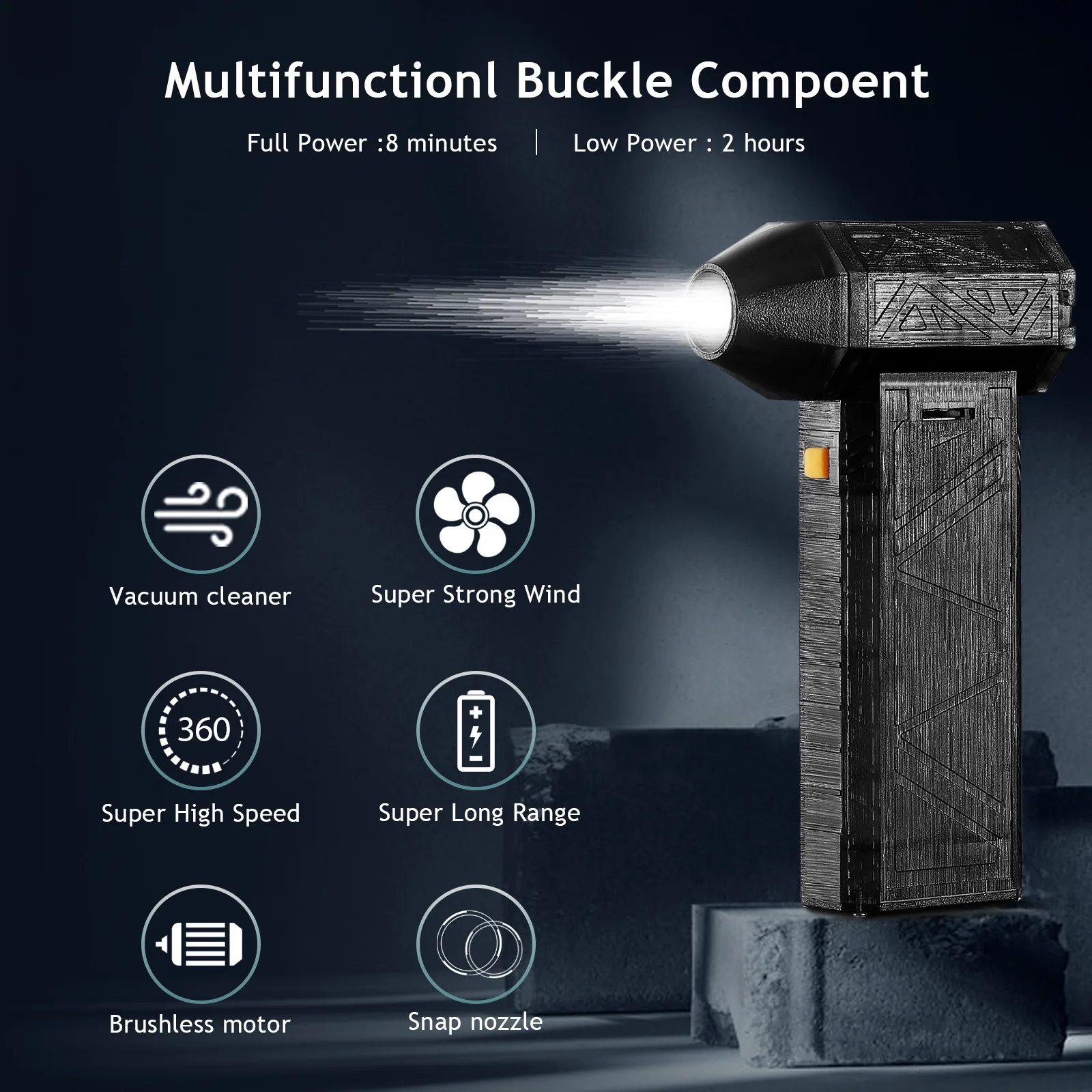 พัดลมไฟฟ้า Air Duster Jet พัดลมเป่าลมไร้แปรงถ่านพัดลมรุนแรงแบบพกพามือถือพัดลมเทอร์โบขนาดเล็กเครื่องเป่าผมเครื่องดูดฝุ่นในรถยนต์