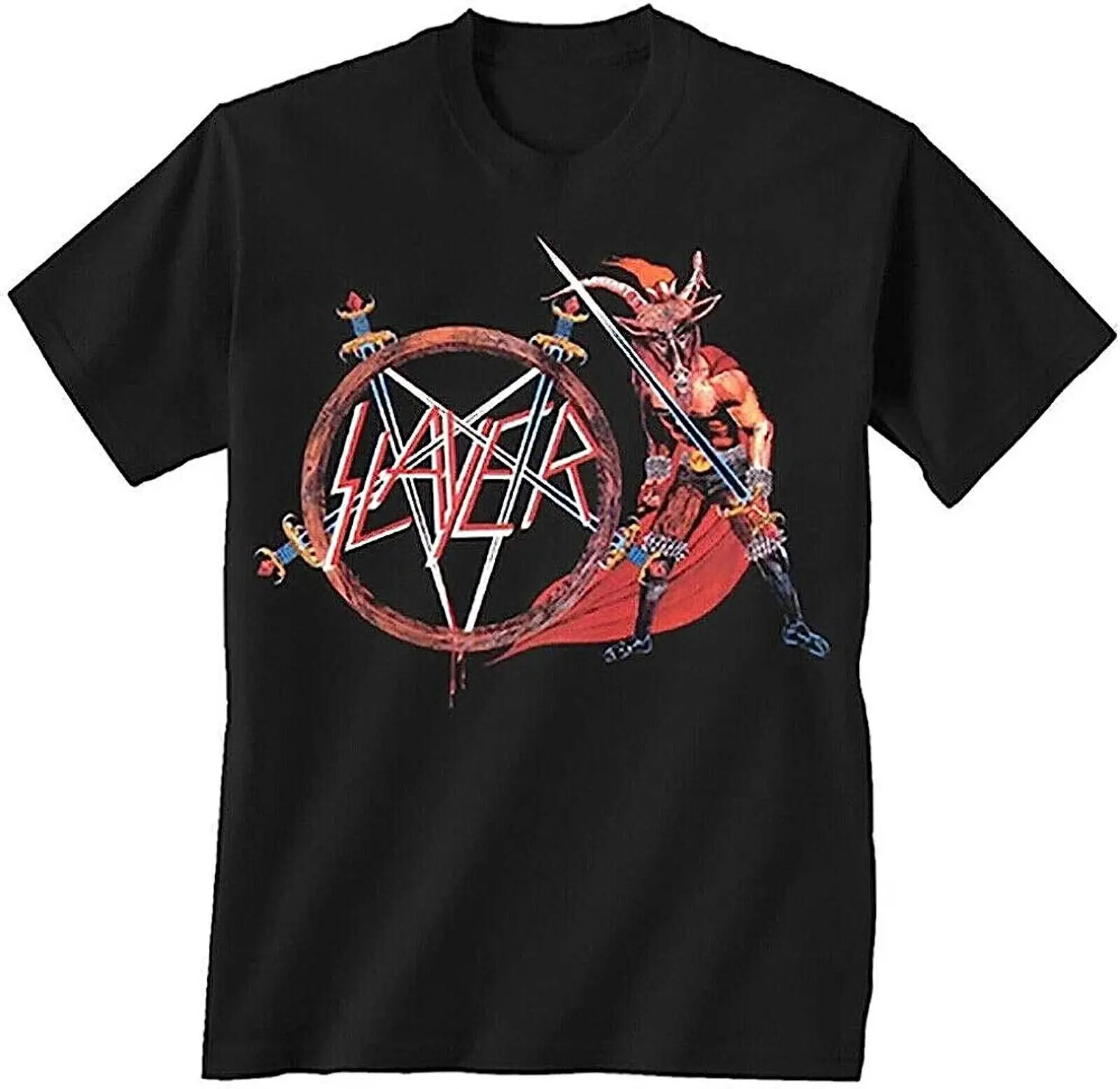 SLAYER cd cvr SHOW NO MERCY Official SHIRT SMALL New reign awaits abyss heaven