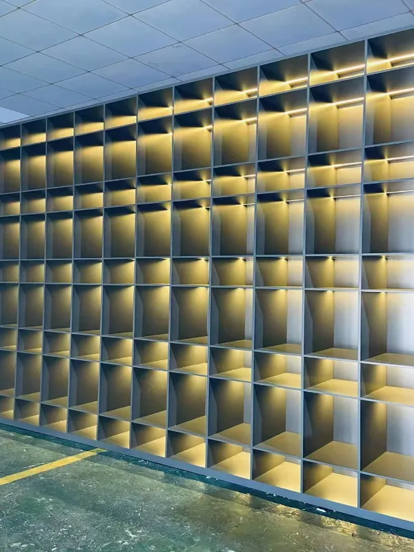 & Custom-Made Stainless Steel Wine Display Cabinet Illuminated Hanging Rack Bookcase Niche for Villas Hotels Clubhouses-Made Chi