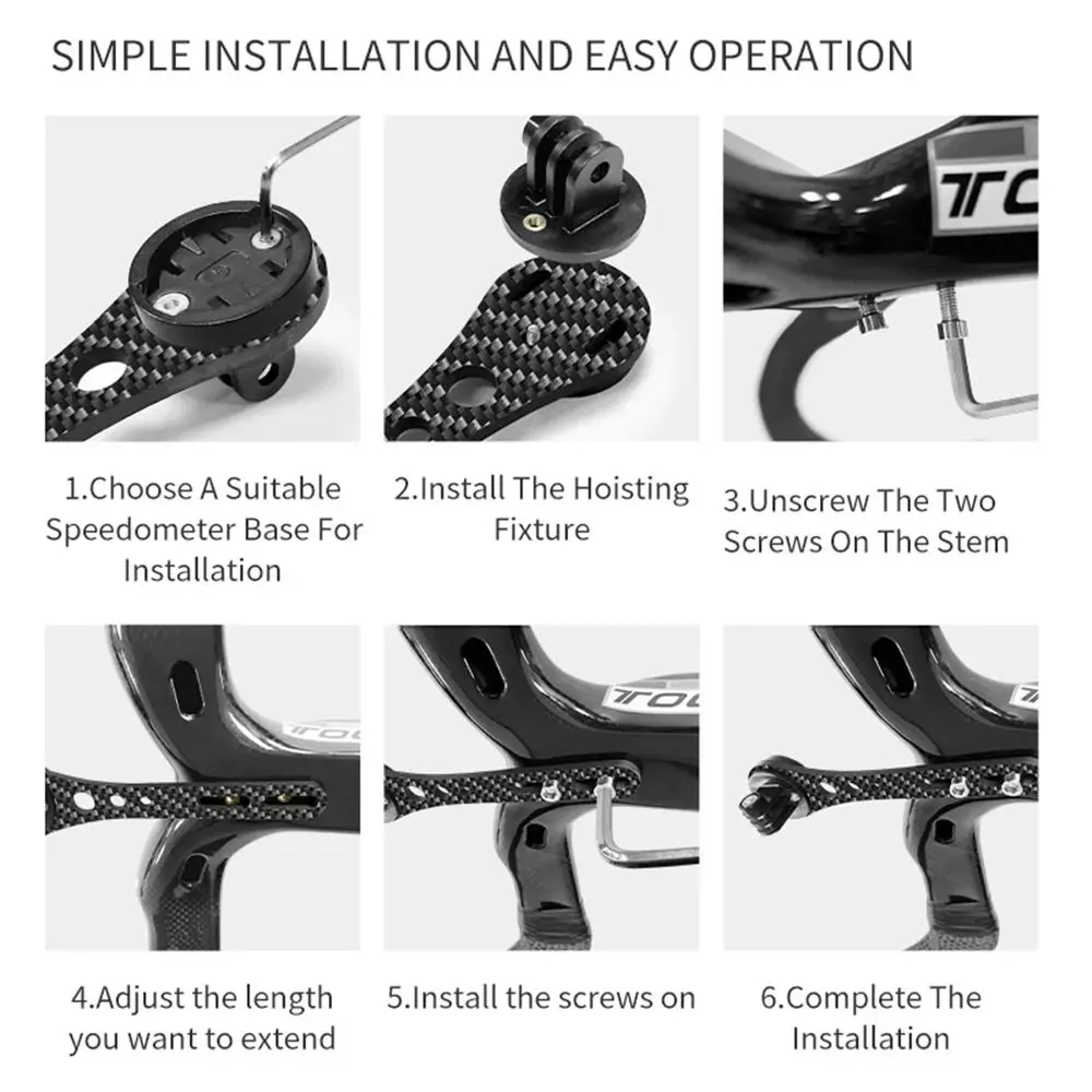 

1 комплект, новый держатель для велосипедного компьютера из углеродного волокна, 143 мм, 165 мм, супер легкий кронштейн для секундомера, держатель велосипедного спидометра для Garmin