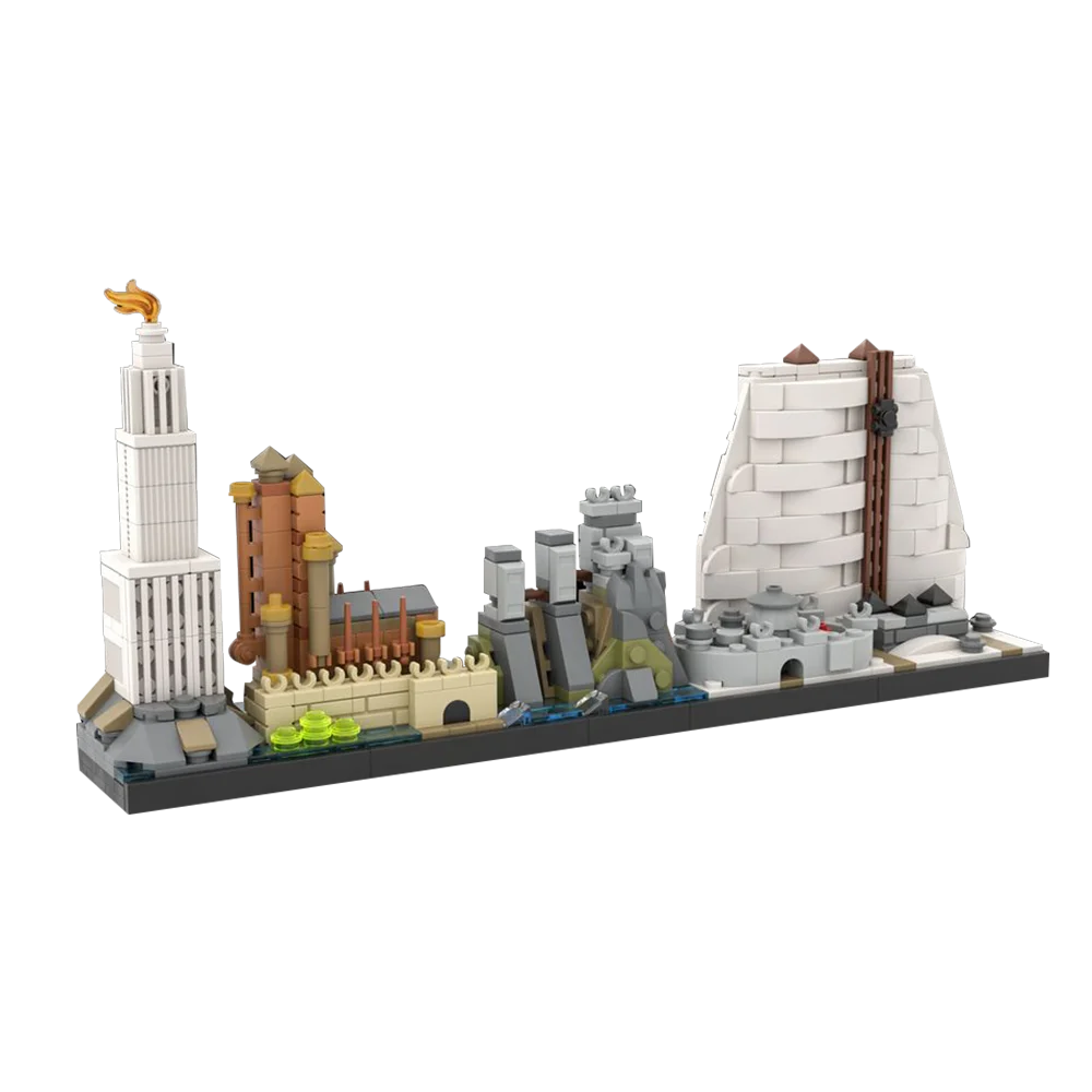 MOC Futuramas Skyline Building Blocks Model 1900s New York City Skyline Kyoto Bricks Westeros SkylineToy for Children Gift