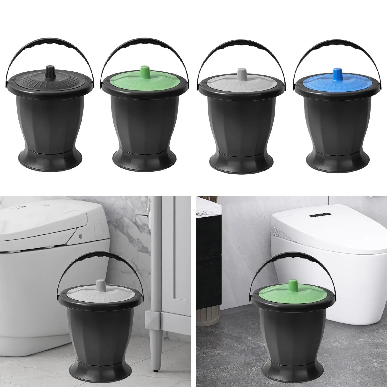 Spittoon with Lid Portable Toilet Household Portable Bedpan Urine Pot for Travel Elderly Female Male Kids Adults Bedroom Indoor
