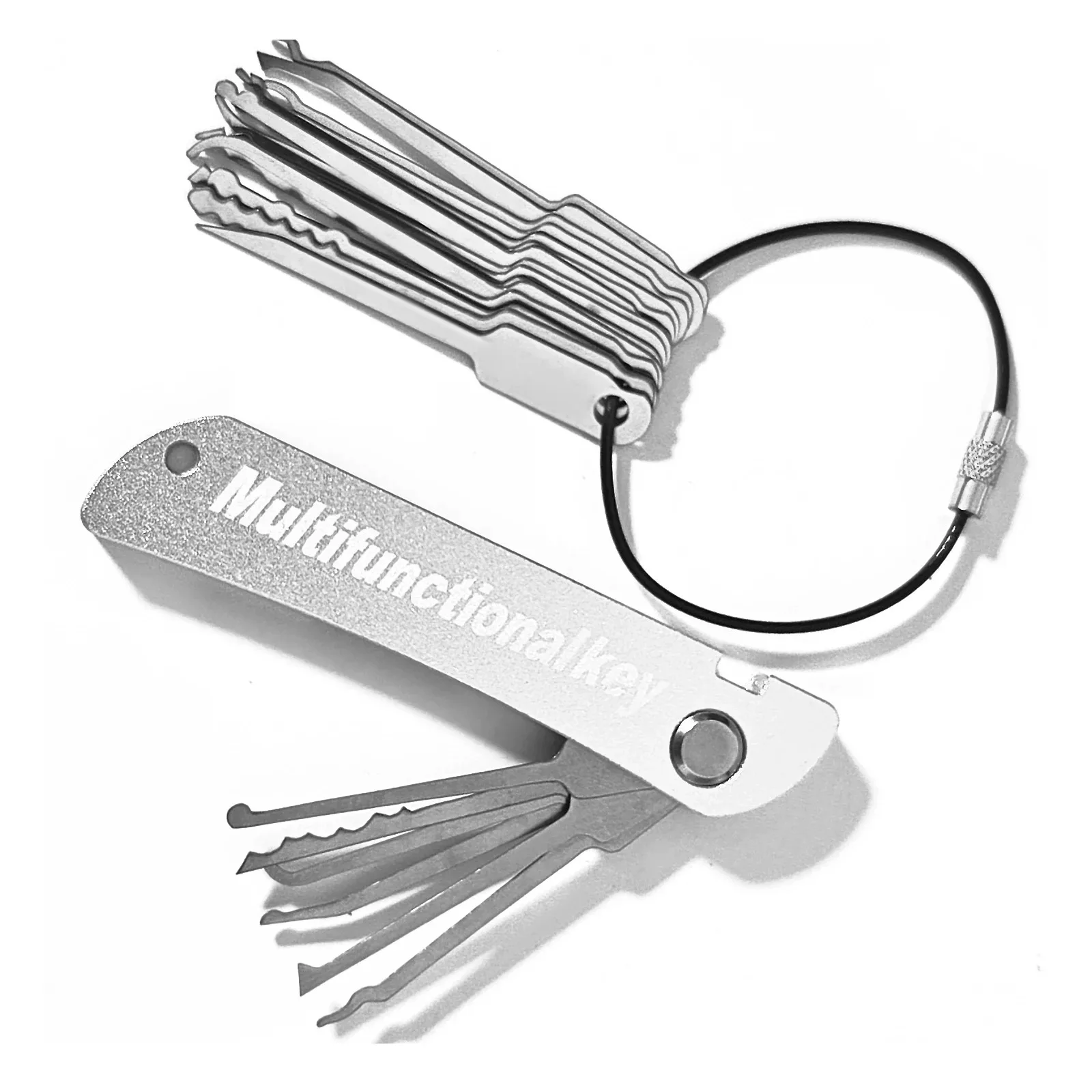 21-in-1 Lock Picking Tools Set Stainless Steel Durable Locksmith Mini Hook Pick Key Extractor Multi-function Outdoor Lover Gifts image 3