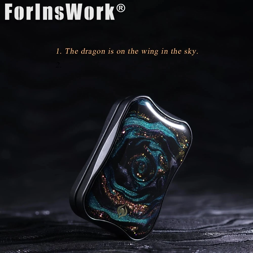 Peacock SLIM SS PVD DLC Unlimited Fidget Pushing Slider Desk Toys Stress Relief Toy For Adult