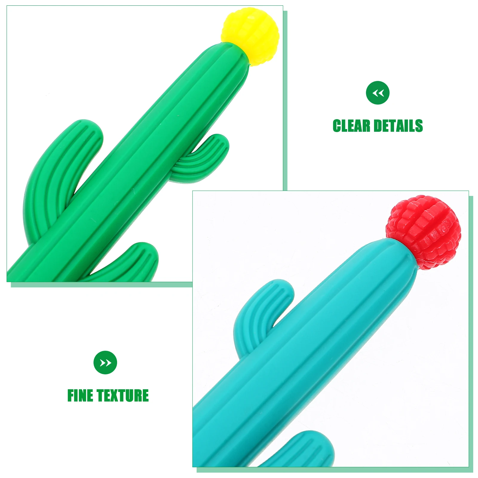 

20 Pcs Safflower Cactus Gel Pen Erasable Pens Stainless Steel School Classroom Decor