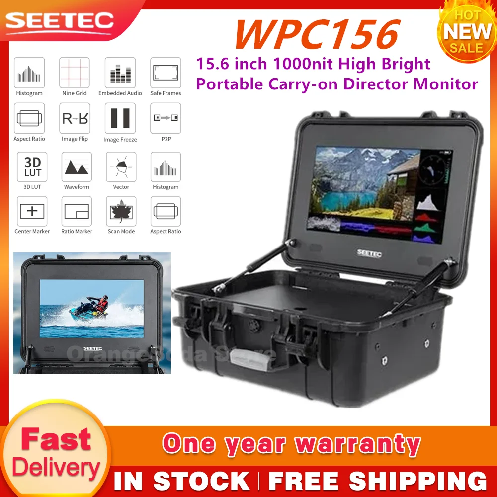 SEETEC WPC156 15.6 inch 1000nit High Bright Portable Carry-on Director Monitor Full HD 1920x1080