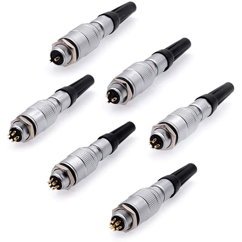 4Pcs YC8 8mm Mini Circular Connector Push Pull Self-Locking Docking Plug 2-7Pin for Sensor & Electronic Equipment