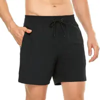 Men's Swim Trunks Quick Dry Beach Shorts, Elastic Closure Swimming Shorts with Zipper Pockets and Mesh Lining 3