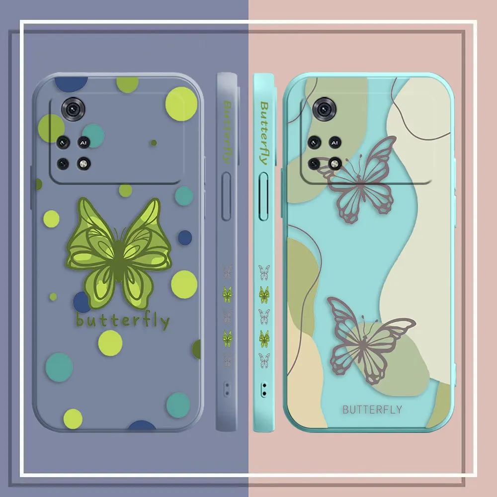 Beautiful Butterfly Phone Case For Xiaomi PCOO F3 F4 F5 M3 M4 M5 X3 X4 X5 MIX 3 4 X2 M2 GT Pro 4G 5G Case Funda Shell