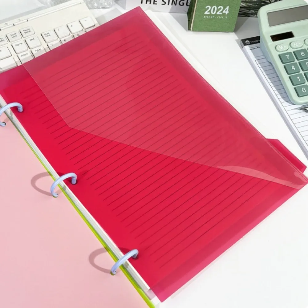 5 Stuks Document Organizer Index Pagina Mappen Met Zakken En Tabs Gekleurde Etiketten Bindmiddel Verdelers Zakken 3 Gaten Slijtvast