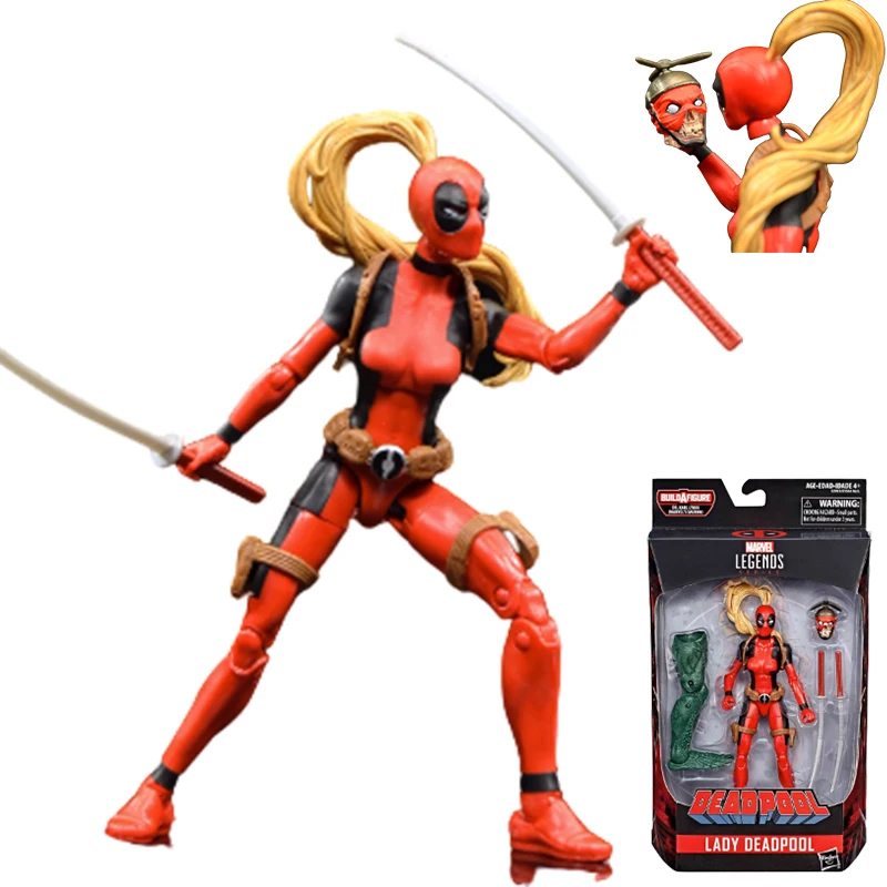 

New Marvel Super Hero Lady Deadpool Ultimate Action Figure Toys Pterosaur Cover 6-inch Joint Movable Collectible Model Doll Gif