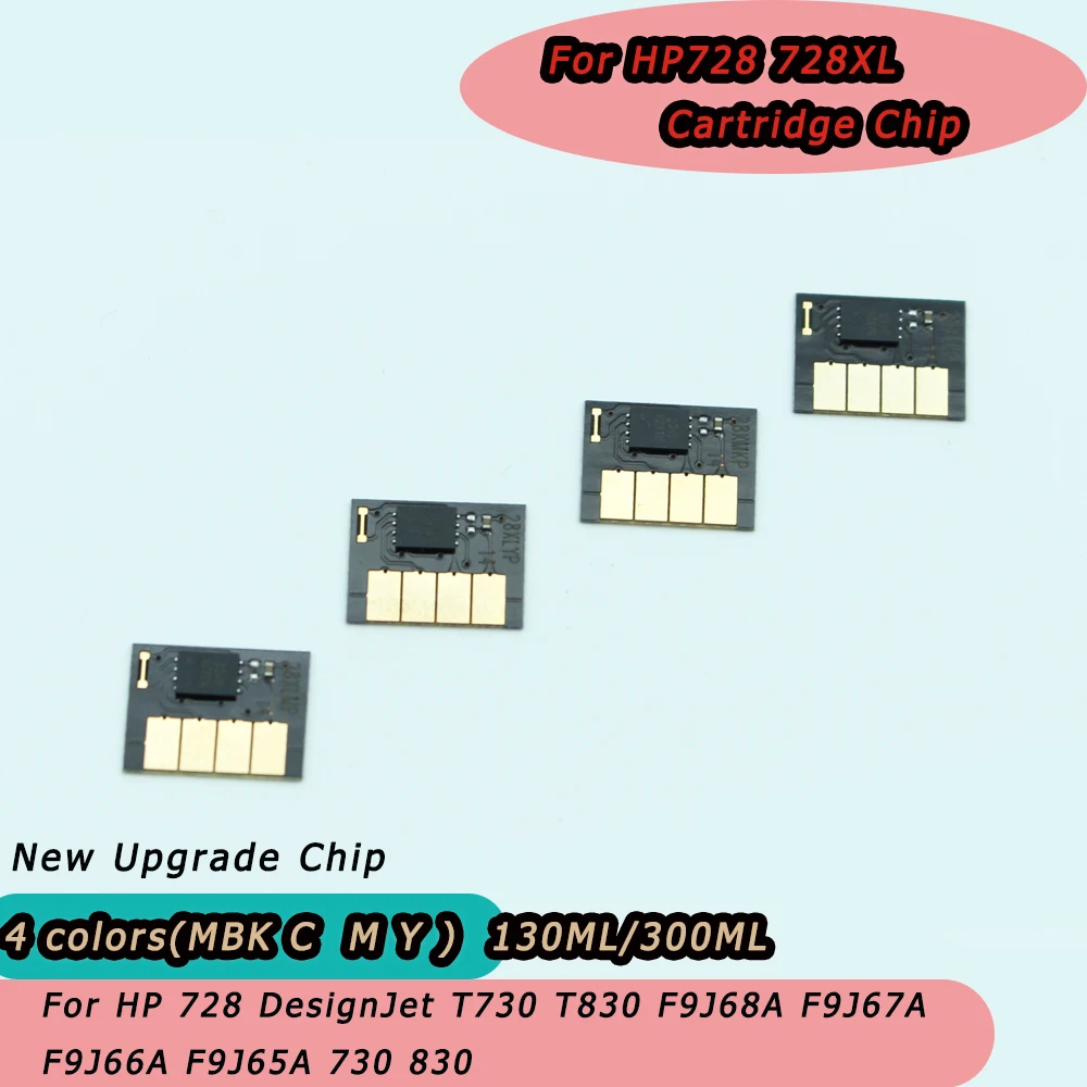 

For HP728 Cartridge Chip New Upgrade Chip For HP 728 DesignJet T730 T830 F9J68A F9J67A F9J66A F9J65A 730 830 printer