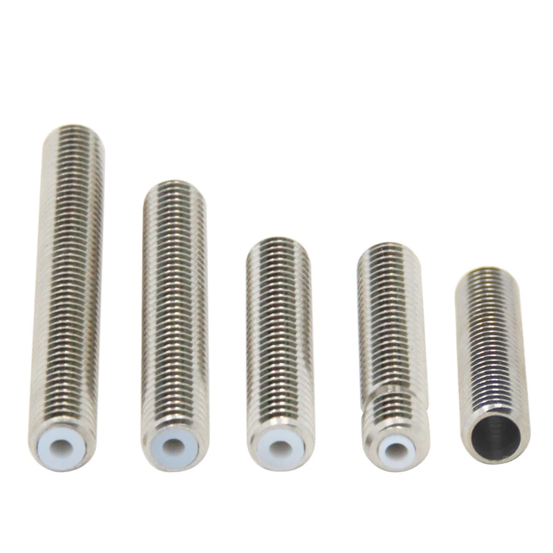 1 PCS 3D Printer Throat for MakerBot MK8 Hotends M6 1.75mm Filament Stainless Steel Heat Break with PTFE Tube M6x30mm 40mm 50mm
