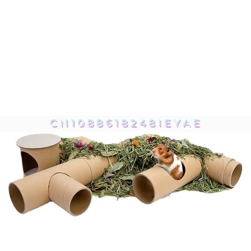 Underground Hamster Tunnel Paper Tube Hamsters Toy Rat Accessories Small Animal Cage Landscaping Dwarf Mouse Hideout