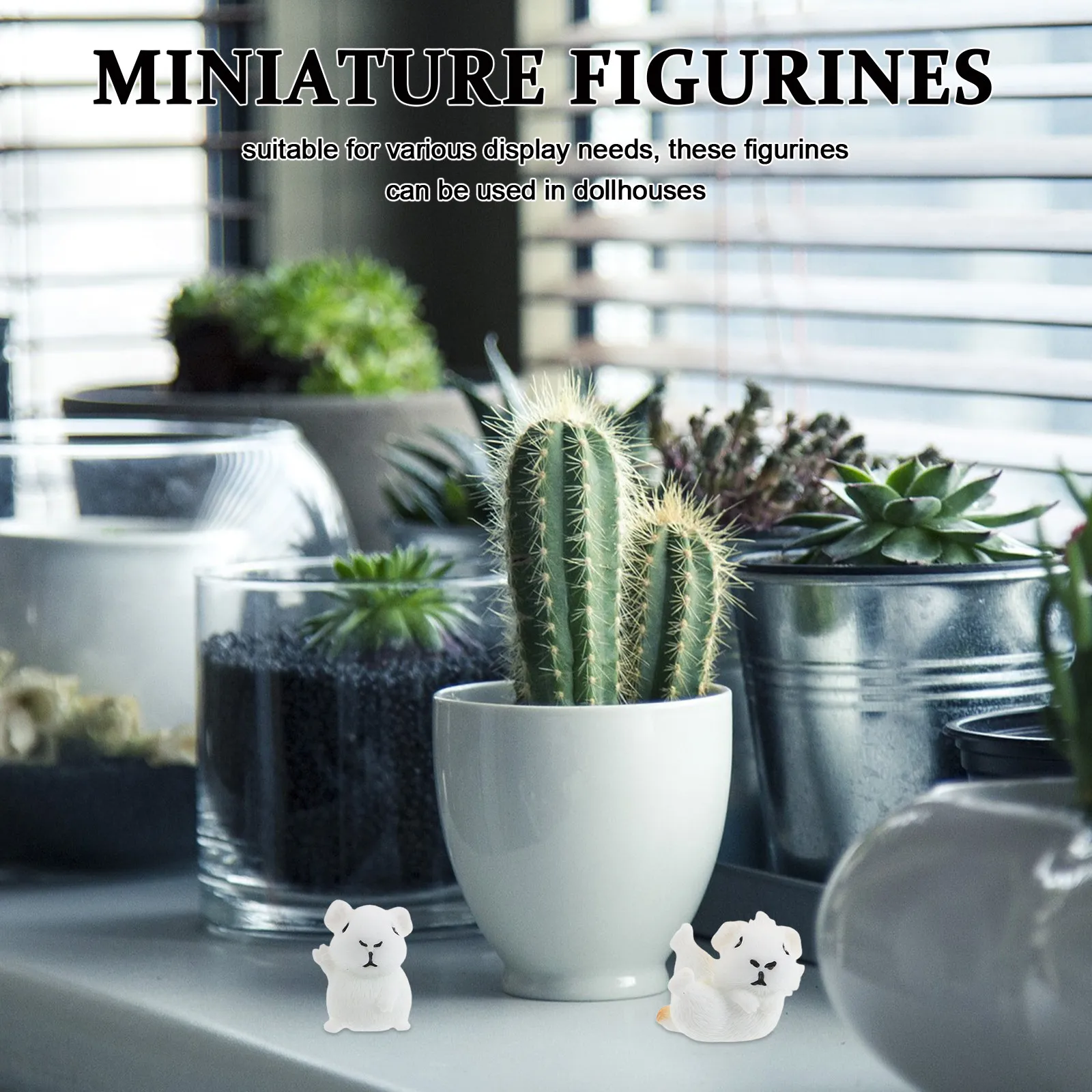 12Pcs Animal Ornament Miniature Guinea Pig Resin Desktop Decoration Cute Fairy Garden Mini Resin Animals Landscape Garden