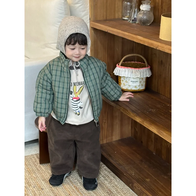 

New Arrival Children Clothing2025Autumn and Winter Baby Cotton Jacket Children's Clothing Boys' Set