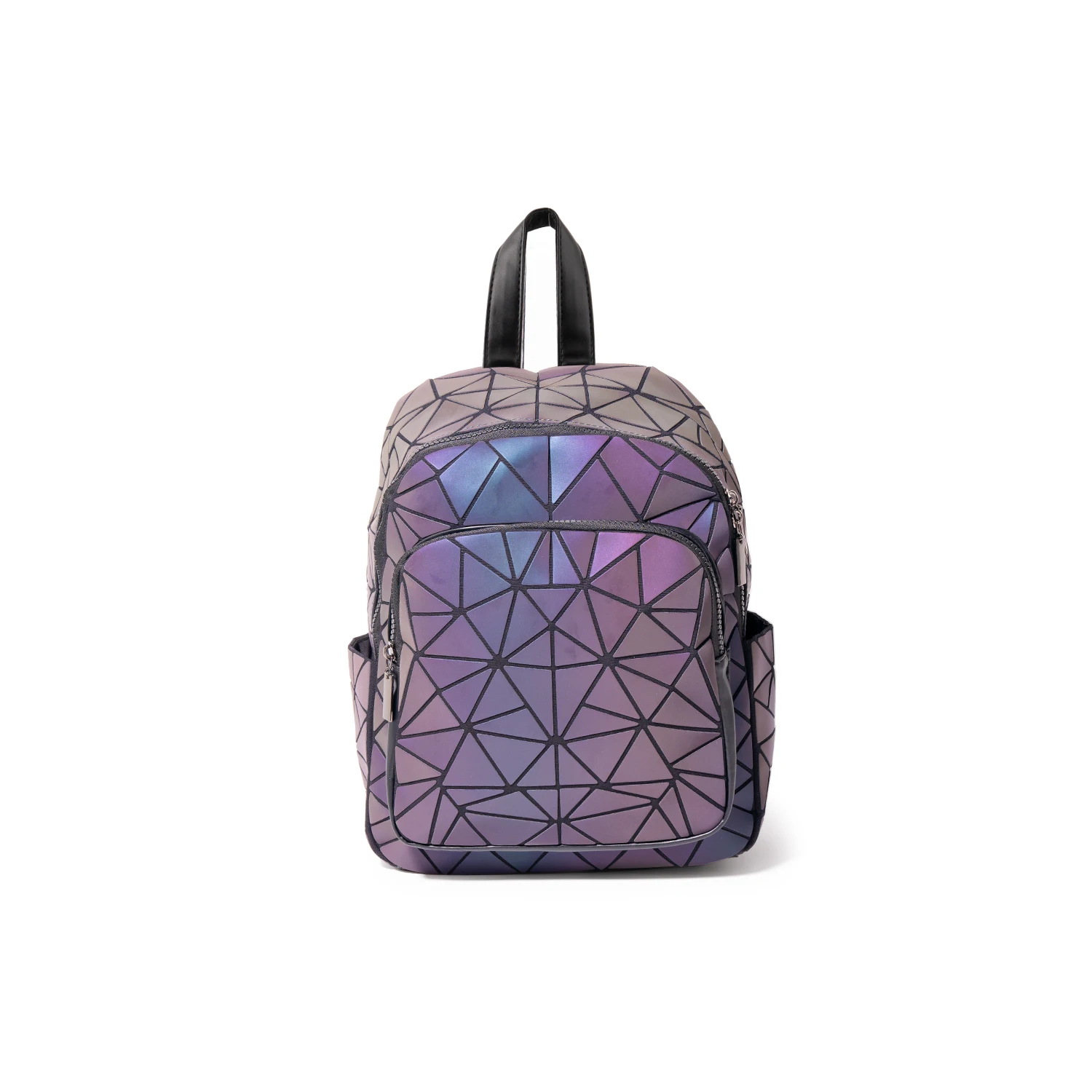 

New 2025 Korean-style travel backpack, large capacity, geometric rhombus pattern, fashionable laser backpack, student schoolbag