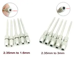 Adaptador de broca dental 5 argolas, conversor de 2.35mm a 1.6mm / 2.35mm a 3mm, ferramentas para dentista