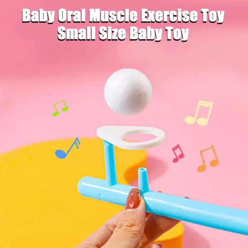 Baby Oral Muscle Exercise Toy Floating Blow Ball Toy Set for Kids Fun Oral Muscle Exercise Balance Training Game Children\'s Gift