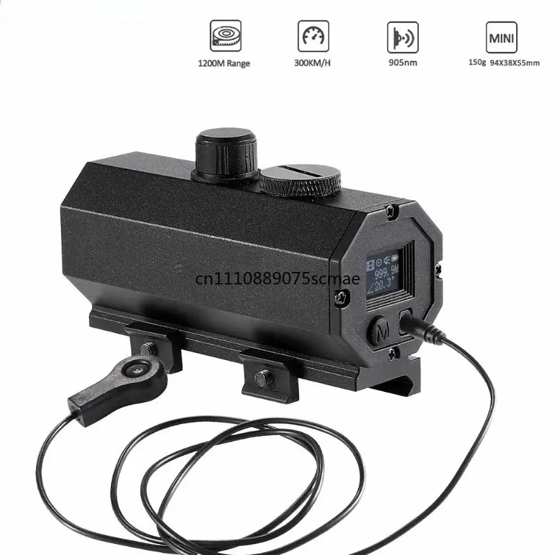 1200m Real Laser Rangefinder Mountable Plug-in Speaker Earphone Distance Angle Speed Multi-mode Ranging For Outdoor Hunting