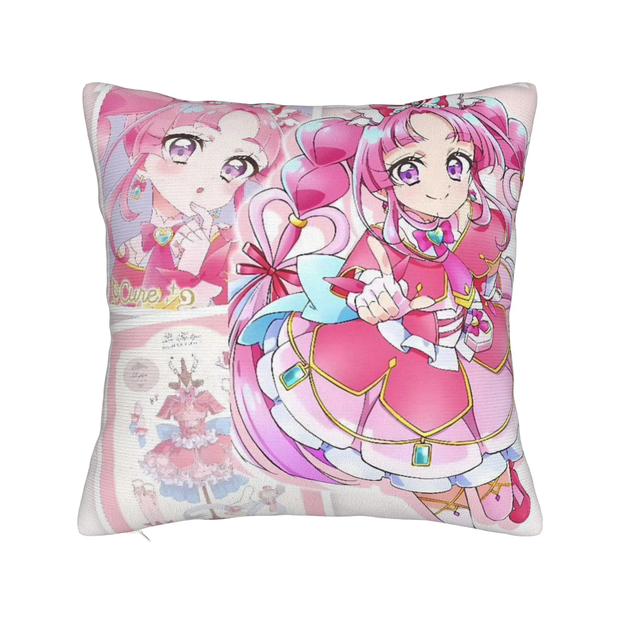 Pretty Cure Pillowcases  Morden Pillow Case For Sofa Bedroom Home Decor Comfy Pillow Cover