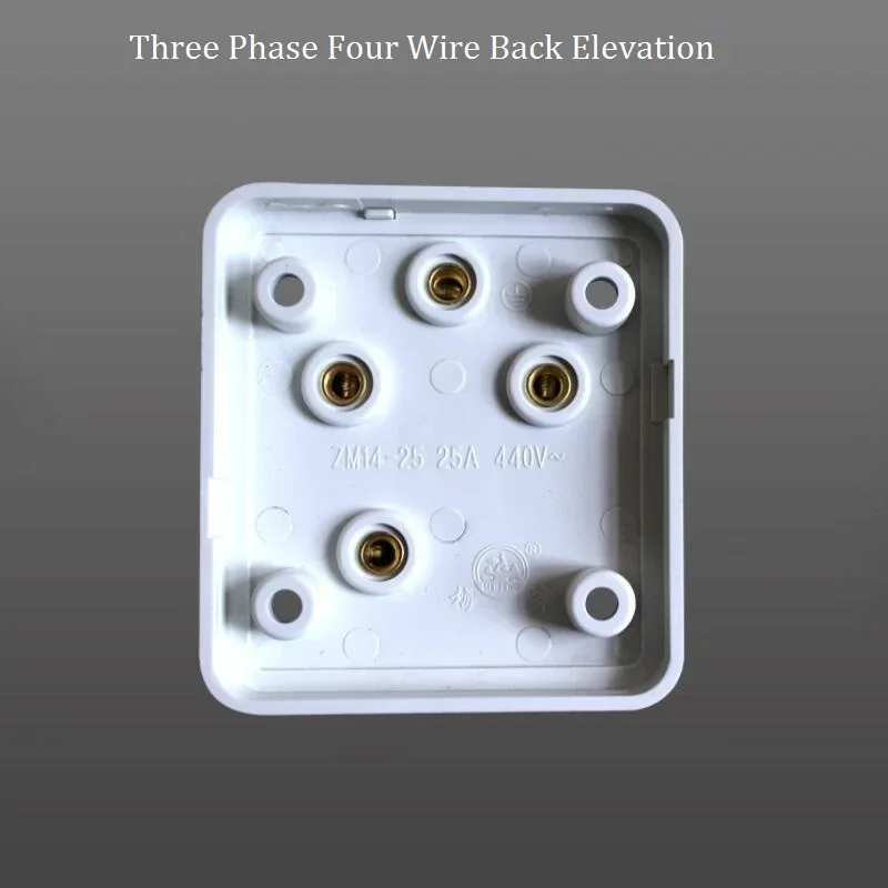 10A/16A/25A 250V/440V Three Phase Four Wire And Single Phase Three Pole DIY Industrial Power Plug Socket Surface Mount Outlet