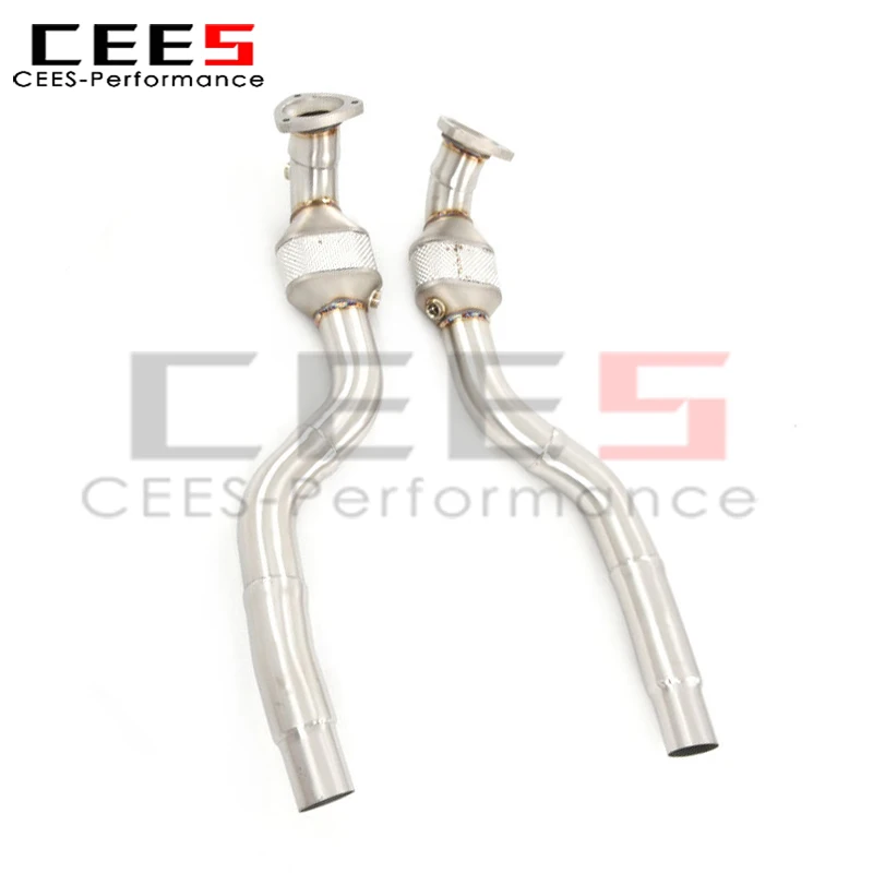 CEES Exhaust Downpipe for Maserati Gran Turismo/GT 4.7 2008-2016 with Catalyst High Flow Catted Downpipe Exhaust Pipe