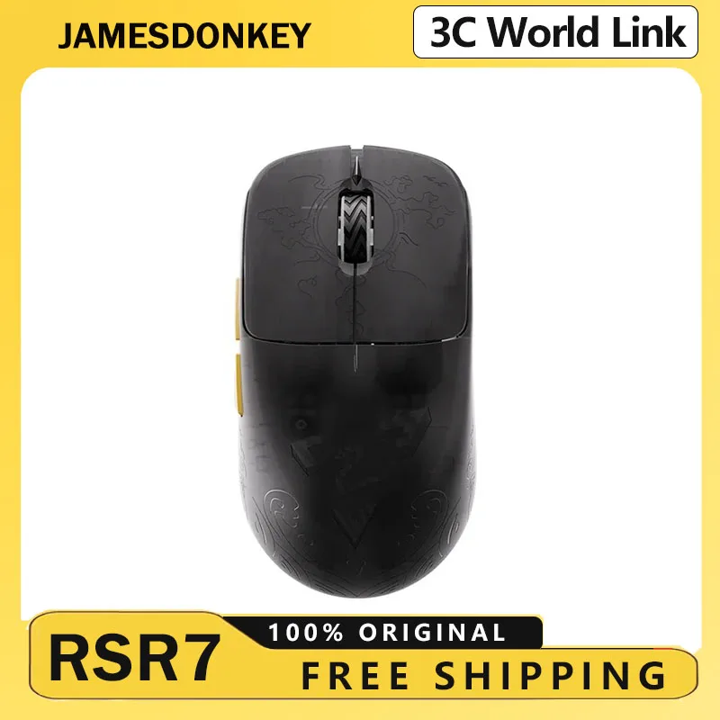 

JamesDonkey RSR7 Wireless Mouse Carbon Fiber Lightweight 8k Tri Mode PAW3395/3950 E-sports Gaming Mouse for PC Gift Accessories